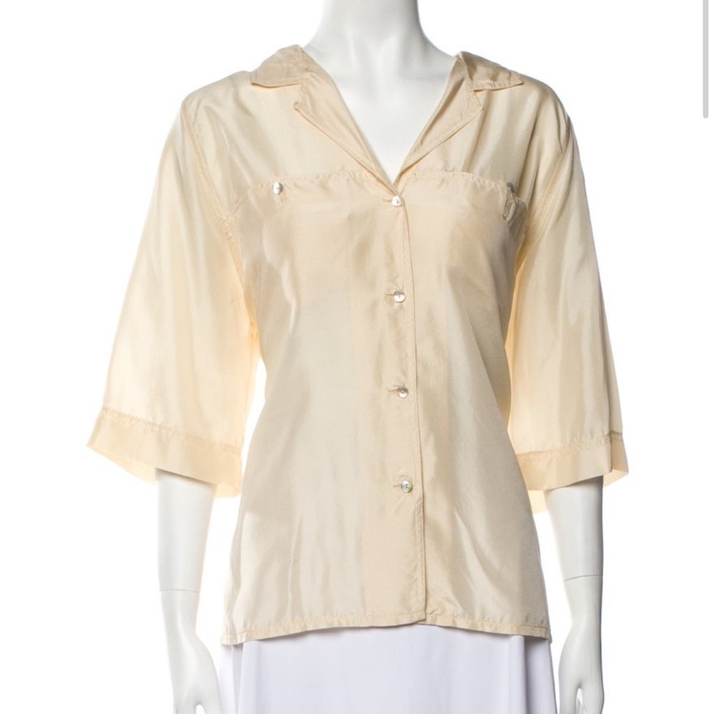 Elegant Cream Women's Top